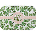 Tropical Leaves Dining Table Mat - Octagon (Single-Sided) w/ Monogram