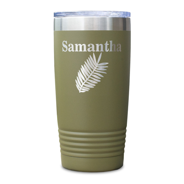 Tropical Leaves Olive Polar Camel Tumbler - 20oz - Single Sided - Approval