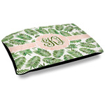 Tropical Leaves Dog Bed w/ Monogram