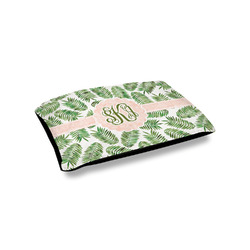 Tropical Leaves Outdoor Dog Bed - Small (Personalized)