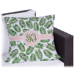 Tropical Leaves Outdoor Pillow (Personalized)