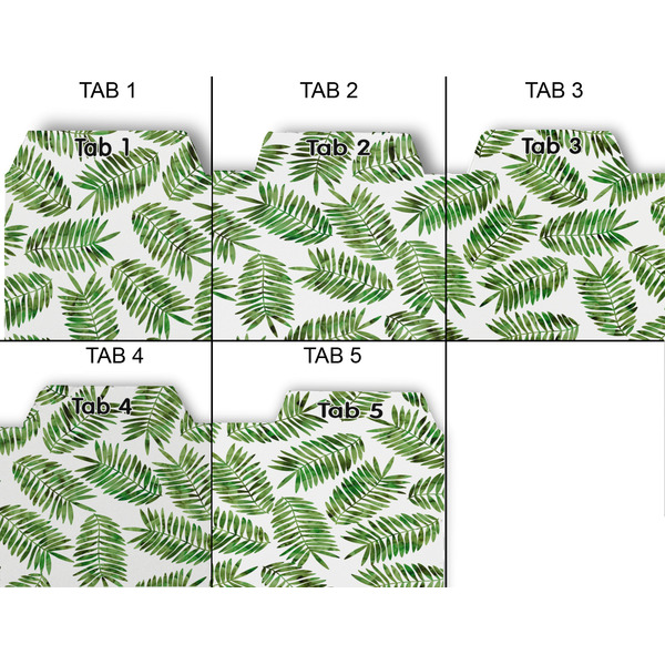Tropical Leaves Page Dividers - Set of 5 - Approval