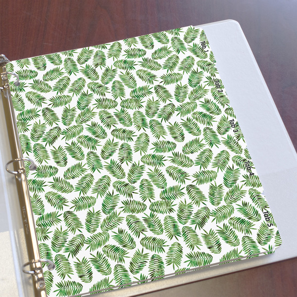 Tropical Leaves Page Dividers - Set of 5 - In Context