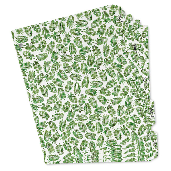 Custom Tropical Leaves Binder Tab Divider Set (Personalized)