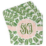 Tropical Leaves Paper Coasters w/ Monograms