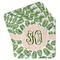 Tropical Leaves Paper Coasters w/ Monograms