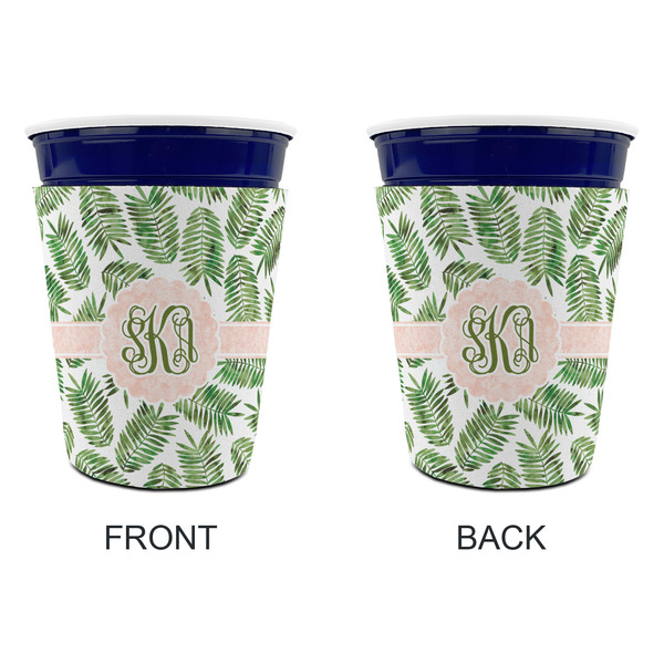 Tropical Leaves Party Cup Sleeves - without bottom - Approval
