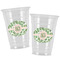 Tropical Leaves Party Cups - 16oz - Alt View