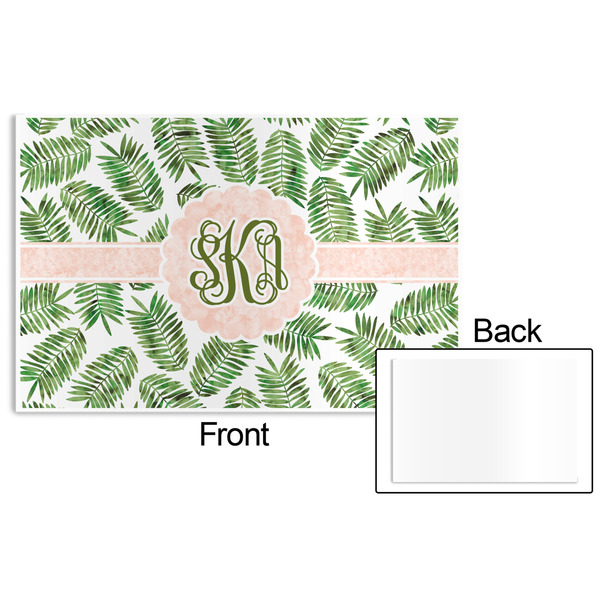 Tropical Leaves Disposable Paper Placemat - Front & Back