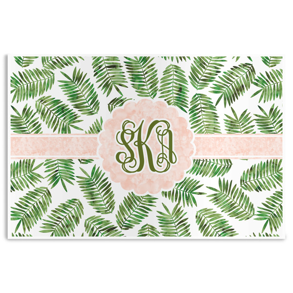 Custom Tropical Leaves Disposable Paper Placemats (Personalized)