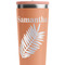 Tropical Leaves Peach RTIC Everyday Tumbler - 28 oz. - Close Up
