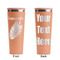 Tropical Leaves Peach RTIC Everyday Tumbler - 28 oz. - Front and Back