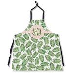 Tropical Leaves Apron Without Pockets w/ Monogram