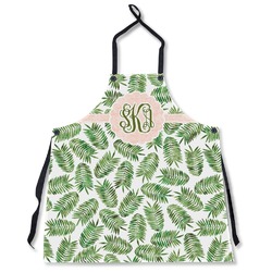 Tropical Leaves Apron Without Pockets w/ Monogram