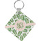 Tropical Leaves Personalized Diamond Key Chain