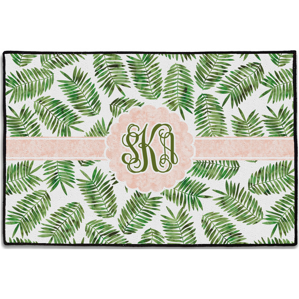 Tropical Leaves Personalized Door Mat - 36x24 (APPROVAL)