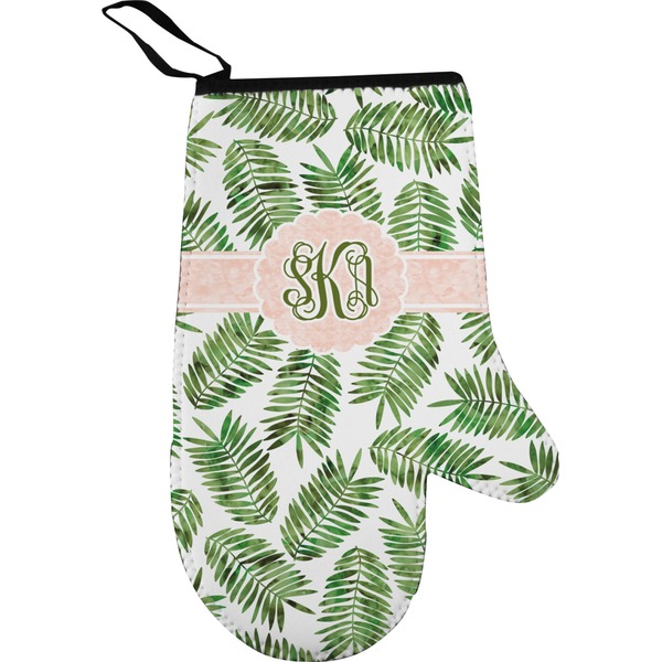 Custom Tropical Leaves Oven Mitt (Personalized)