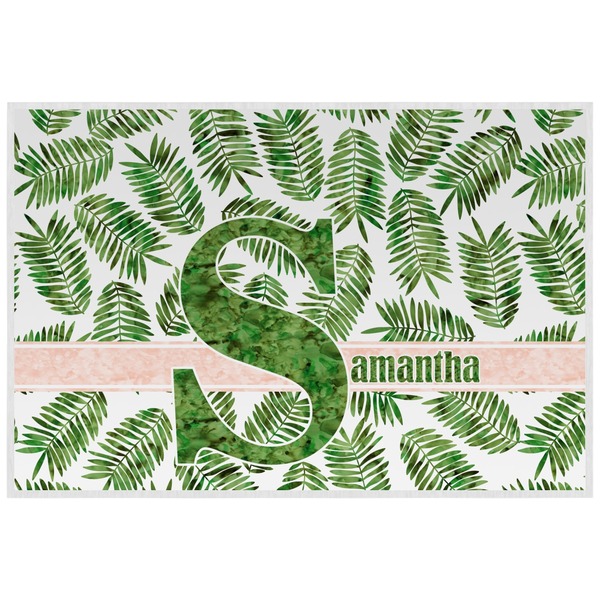 Tropical Leaves Personalized Placemat (Back)