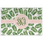 Tropical Leaves Laminated Placemat w/ Monogram