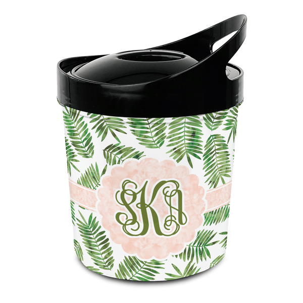 Custom Tropical Leaves Plastic Ice Bucket (Personalized)
