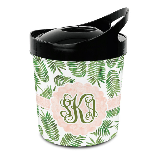 Custom Tropical Leaves Plastic Ice Bucket (Personalized)