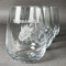 Tropical Leaves Stemless Wine Glasses (Set of 4) (Personalized)