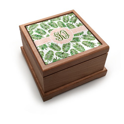 Tropical Leaves Pet Urn w/ Monogram