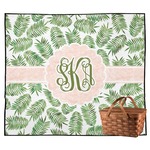 Tropical Leaves Outdoor Picnic Blanket (Personalized)