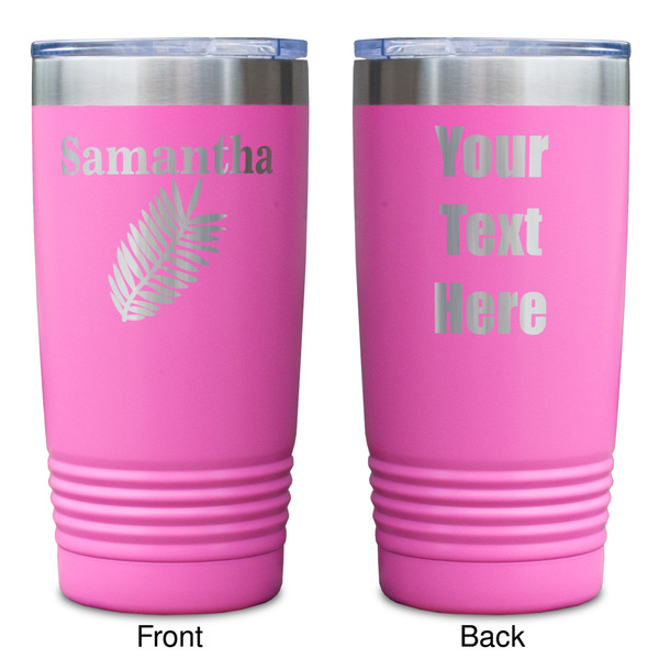 Tropical Leaves Pink Polar Camel Tumbler - 20oz - Double Sided - Approval