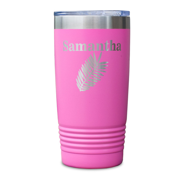 Tropical Leaves Pink Polar Camel Tumbler - 20oz - Single Sided - Approval