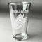 Tropical Leaves Pint Glass - Engraved (Personalized)