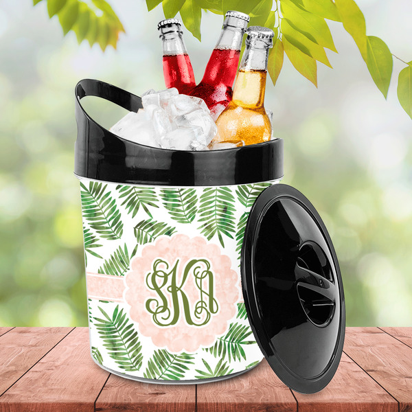 Tropical Leaves Plastic Ice Bucket - LIFESTYLE