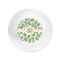 Tropical Leaves Plastic Party Appetizer & Dessert Plates - 6" (Personalized)