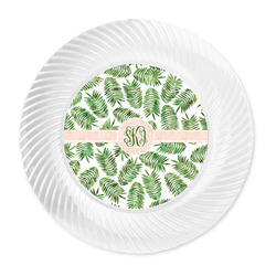 Tropical Leaves Plastic Party Dinner Plates - 10" (Personalized)