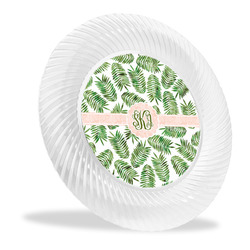 Tropical Leaves Plastic Party Dinner Plates - 10" (Personalized)