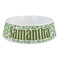 Tropical Leaves Plastic Dog Bowl - Large (Personalized)