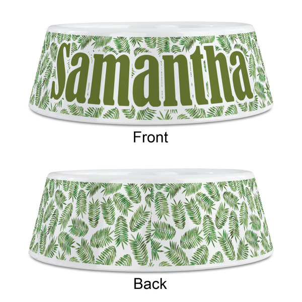 Tropical Leaves Plastic Pet Bowls - Medium - APPROVAL