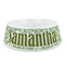 Tropical Leaves Plastic Dog Bowl - Medium (Personalized)