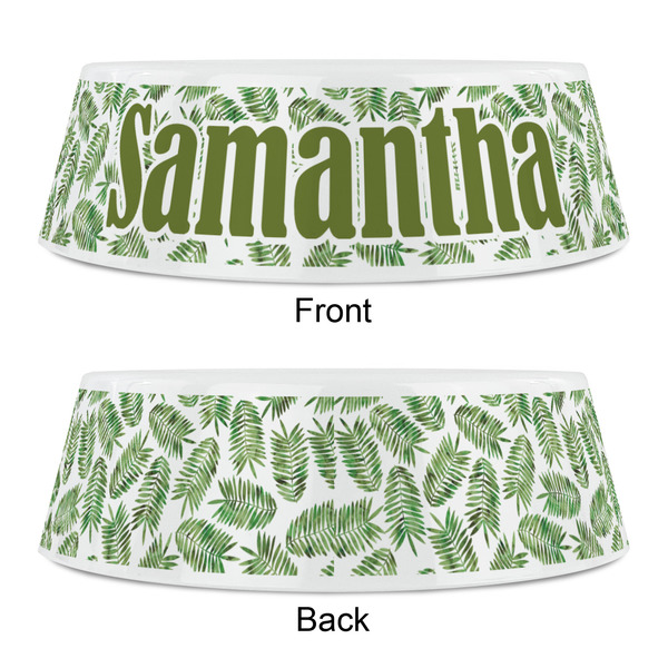 Tropical Leaves Plastic Pet Bowls - Small - APPROVAL