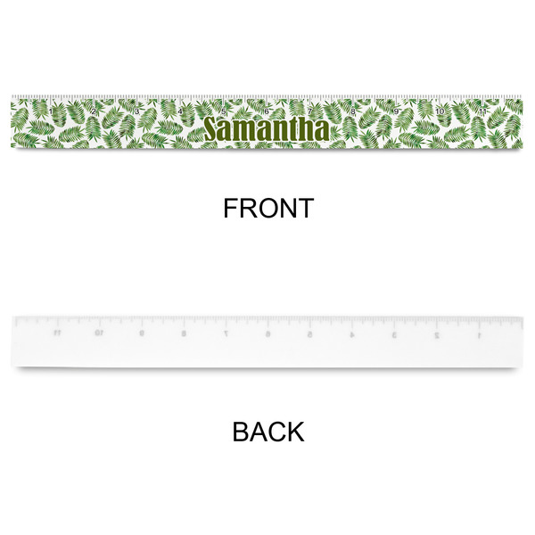 Tropical Leaves Plastic Ruler - 12" - APPROVAL