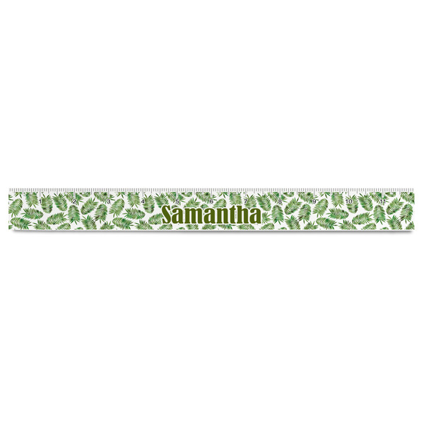 Tropical Leaves Plastic Ruler - 12" - FRONT