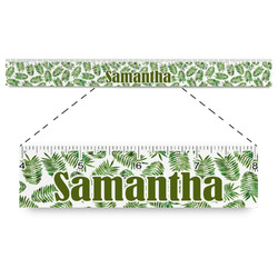 Tropical Leaves Plastic Ruler - 12" (Personalized)