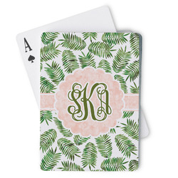 Tropical Leaves Playing Cards (Personalized)