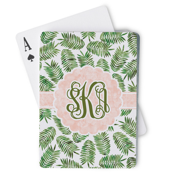 Custom Tropical Leaves Playing Cards (Personalized)