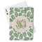 Tropical Leaves Playing Cards - Front View