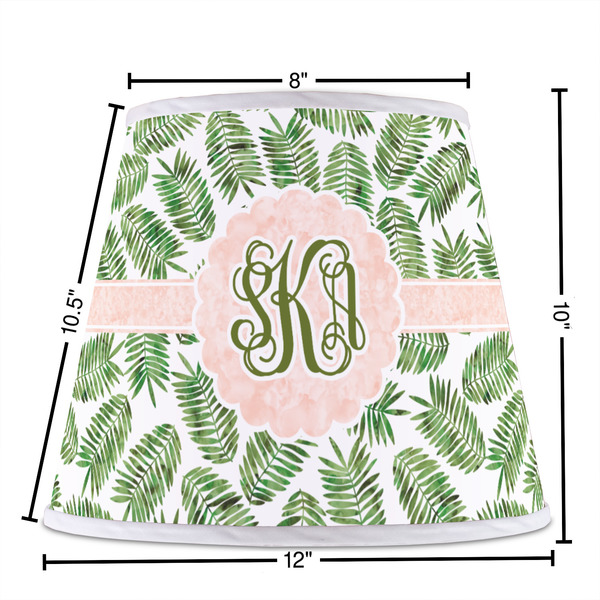 Tropical Leaves Poly Film Empire Lampshade - Dimensions