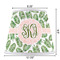 Tropical Leaves Poly Film Empire Lampshade - Dimensions