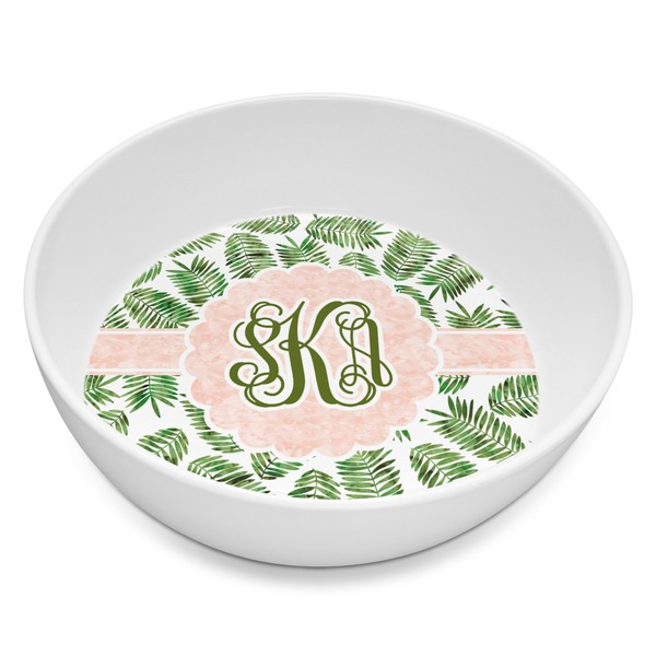 Custom Tropical Leaves Melamine Bowl - 8 oz (Personalized)