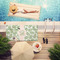 Tropical Leaves Pool Towel Lifestyle