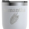 Tropical Leaves RTIC Tumbler - White - Close Up